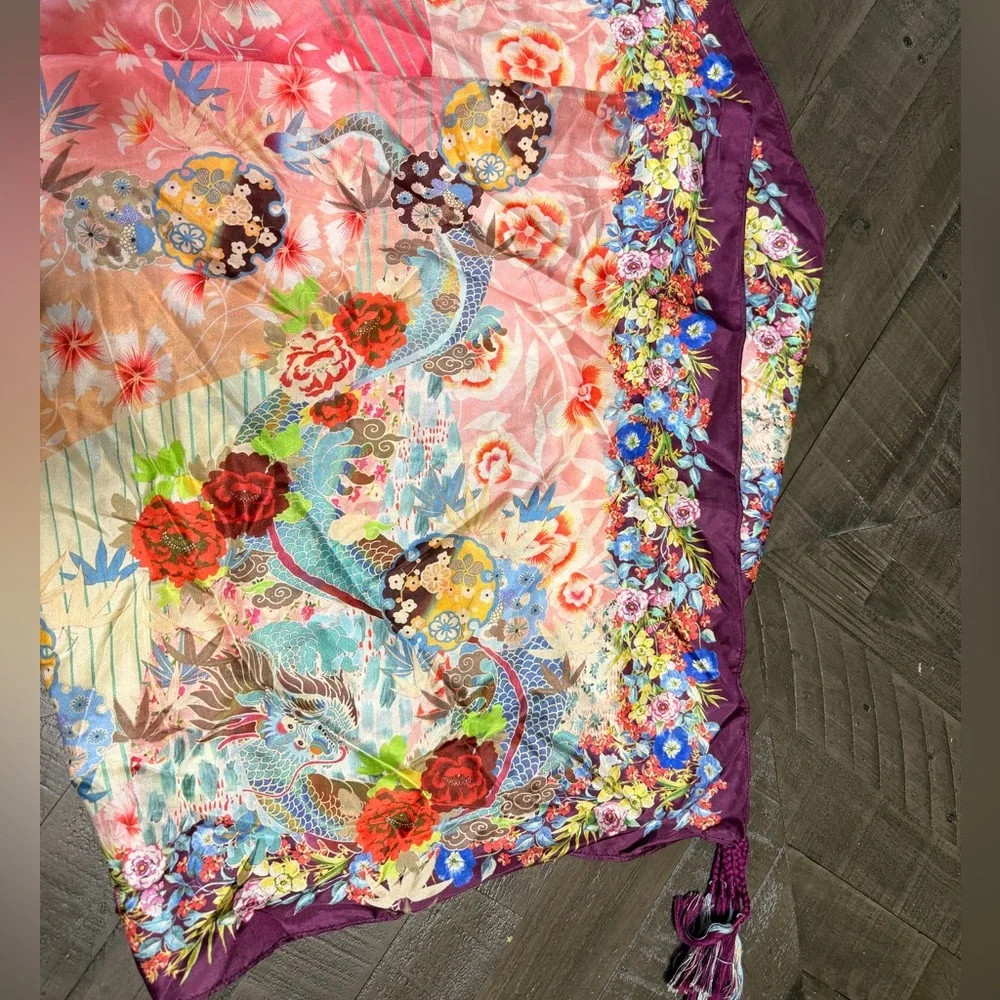 Johnny Was Adalena Silk Scarf - Picture 1 of 4